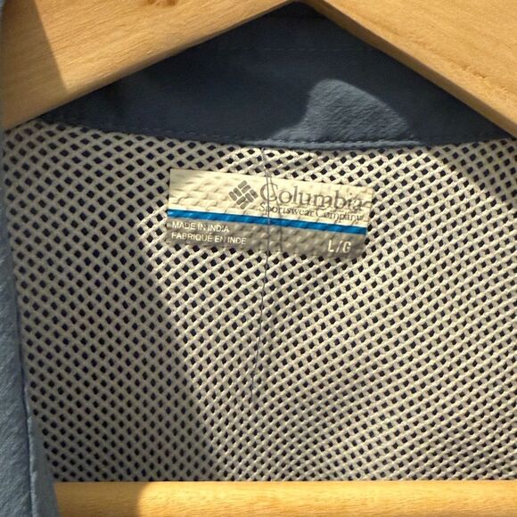 Columbia PFG Omni-Shade Men's Light blue Short Sleeve Shirt size Large - Picture 2 of 13